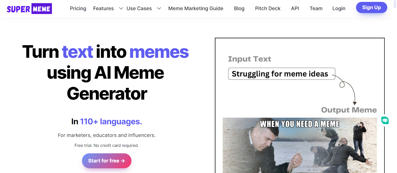 1. Supermeme.ai - Memes Generated from Text