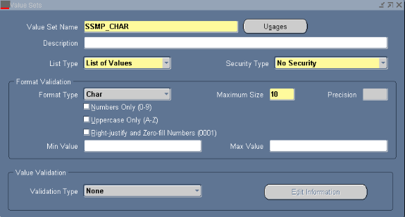 Conditionally mandatory parameters