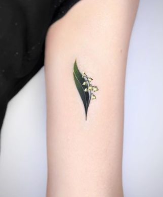 Cute Tiny Lily Of The Valley Tattoo
