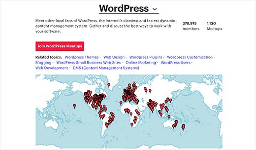 Encontros do WordPress ao redor do mundo
