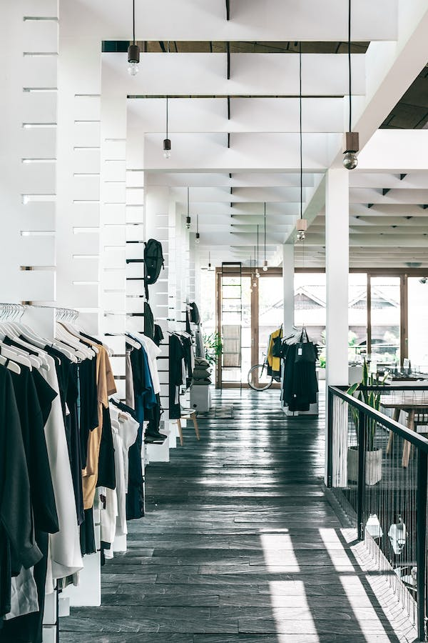 Fashion store with various textile products