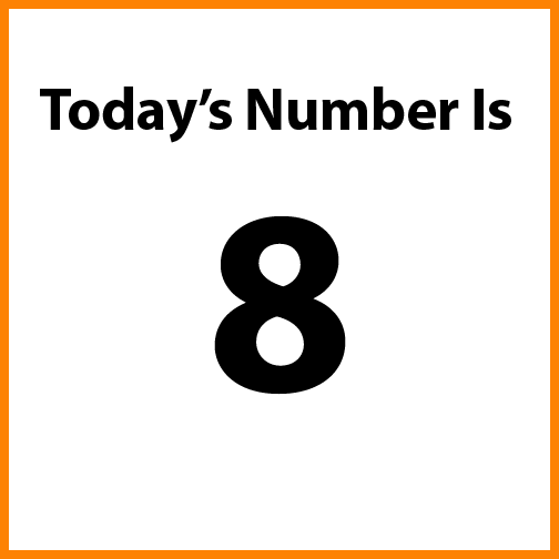 Today's number is 8.