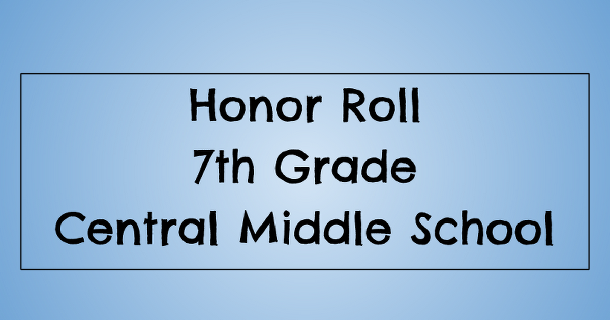 Copy of 7th grade Honor Roll