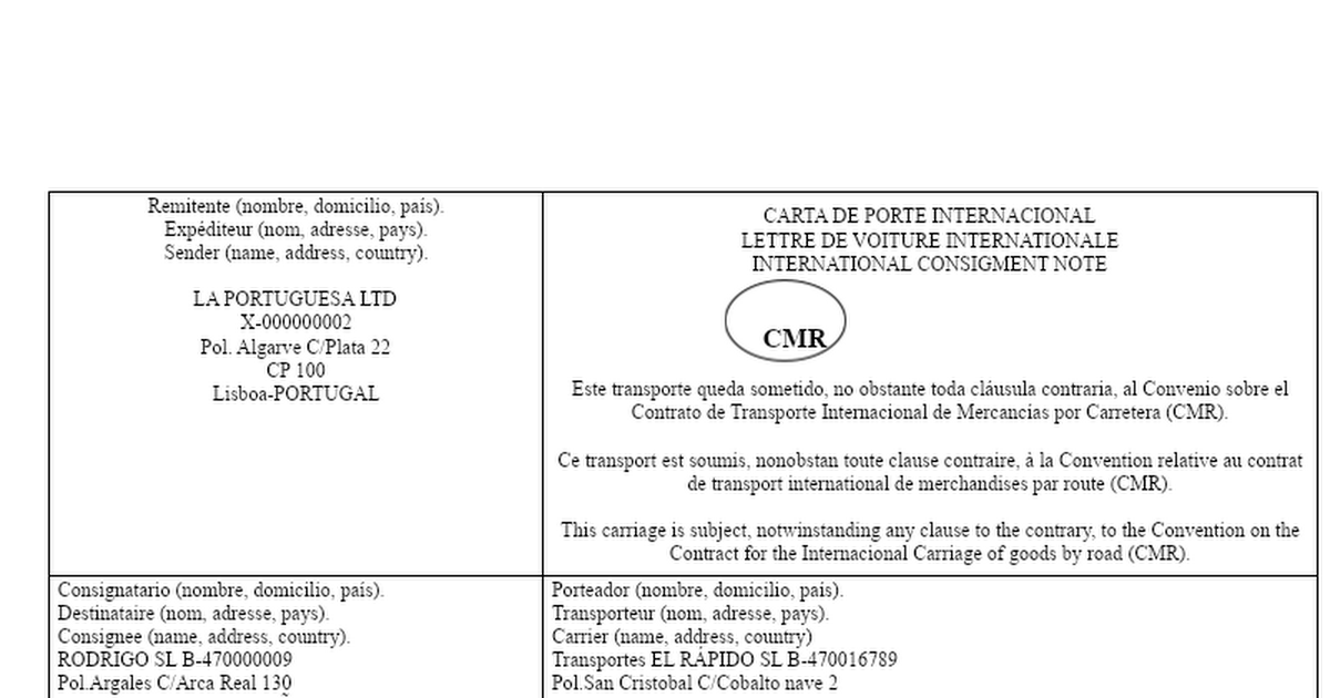 Cmr Internacional Portugal Docx Google Drive