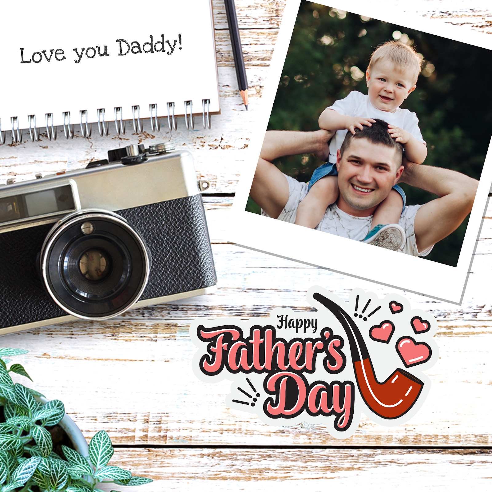 Instagram Post designed with Father's Day Sticker