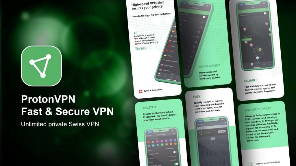 ProtonVPN VPN rapide et sécurisé