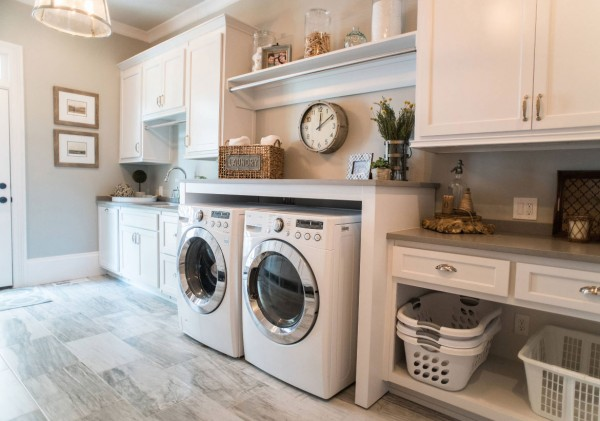 Combine Laundry Room with Mudroom a custom millwork space designed