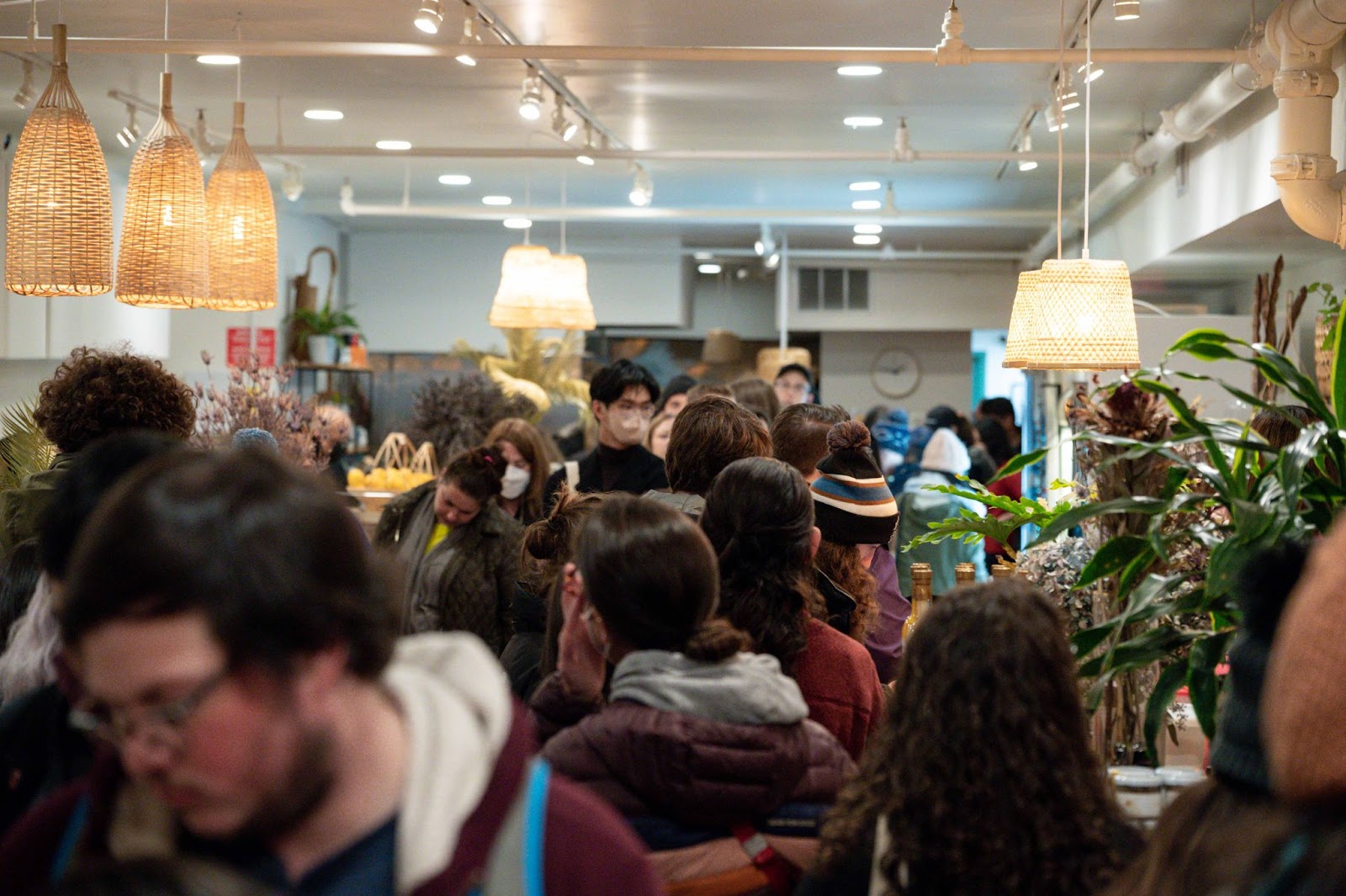 The line at Rice Market during Chelsea and Jill's pop-up