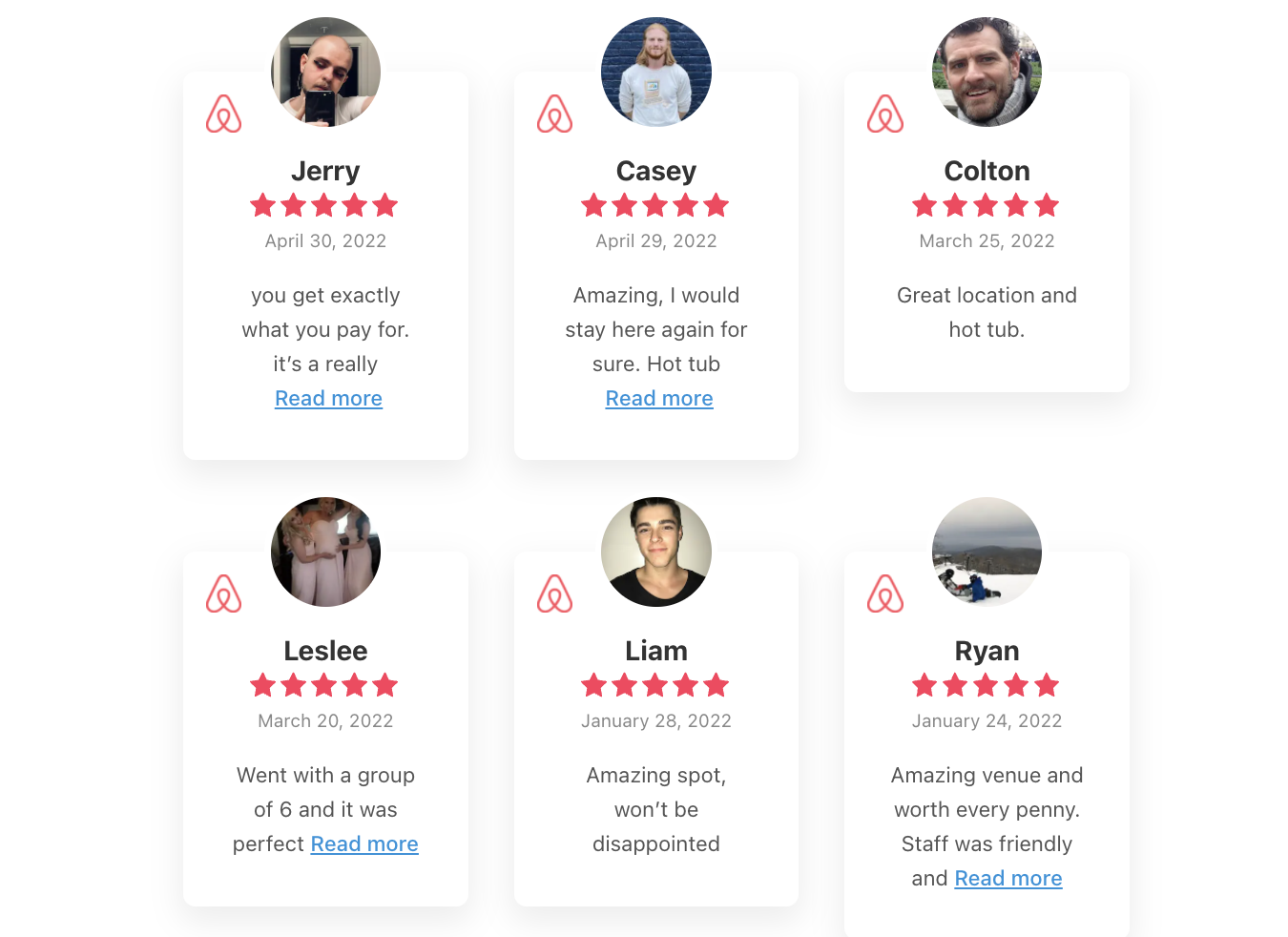 Best Airbnb reviews: Frontend outlook