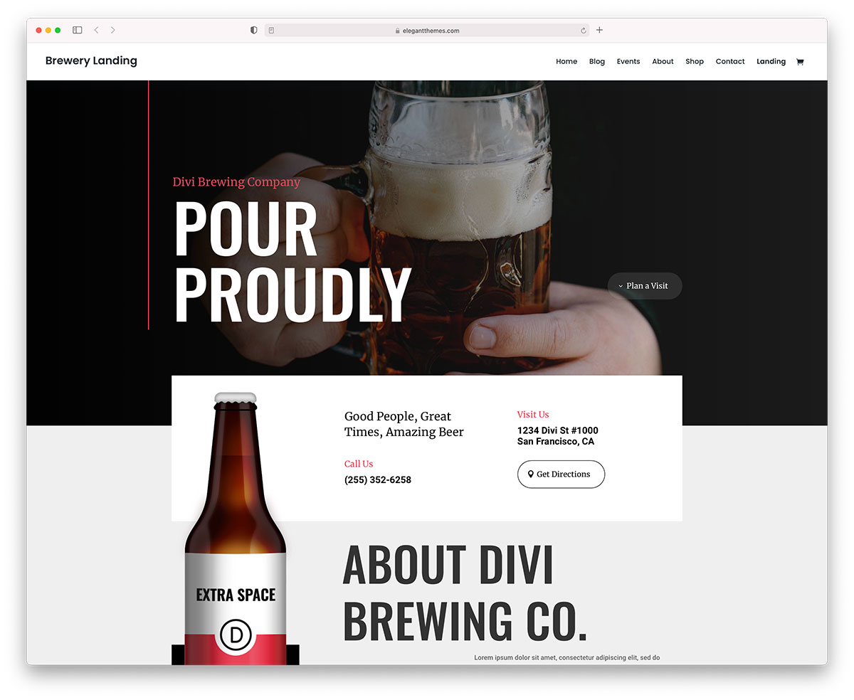 temas de WordPress para cervecería