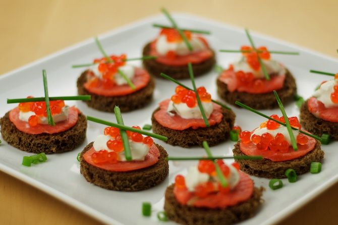 Appetizing appetizer - sandwiches for the New Year's table 26