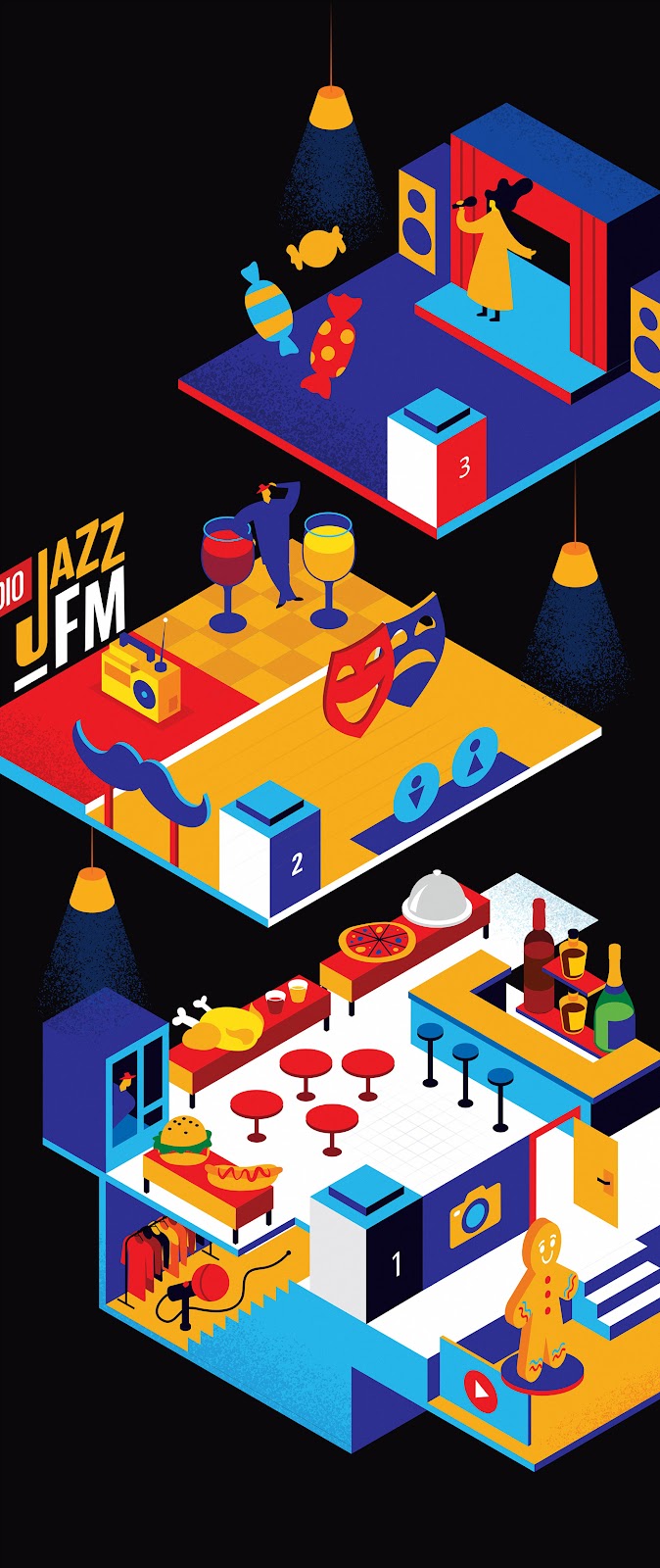 2D animation  branding  Event graphic design  ILLUSTRATION  jazz motion graphics  visual identity vector