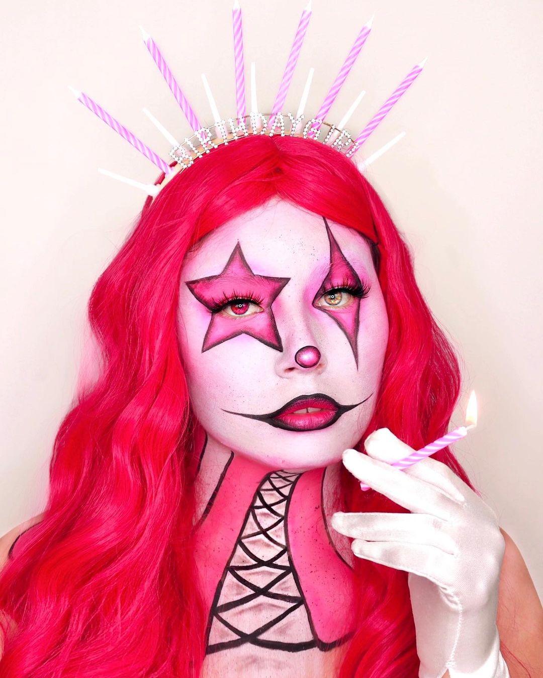 Pink Clown Makeup