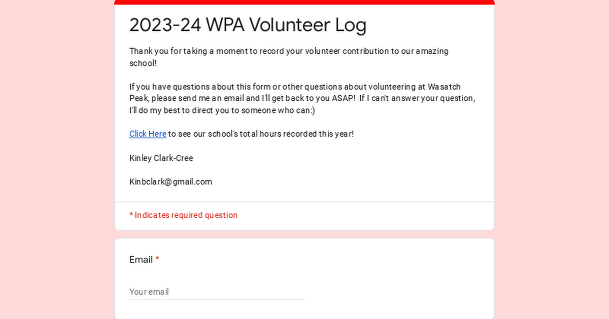 2022-23 WPA Volunteer Log