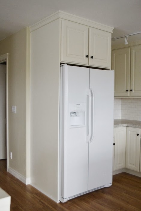 Howto: Move my cabinet sections around to allow refrigerator doors to open  without hitting wall : r/howto