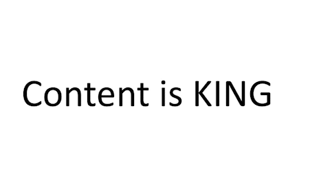 Animated GIF of the Word "CONTEXT" falling and squishing the word "Content," making the sentence, "CONTEXT is KING."