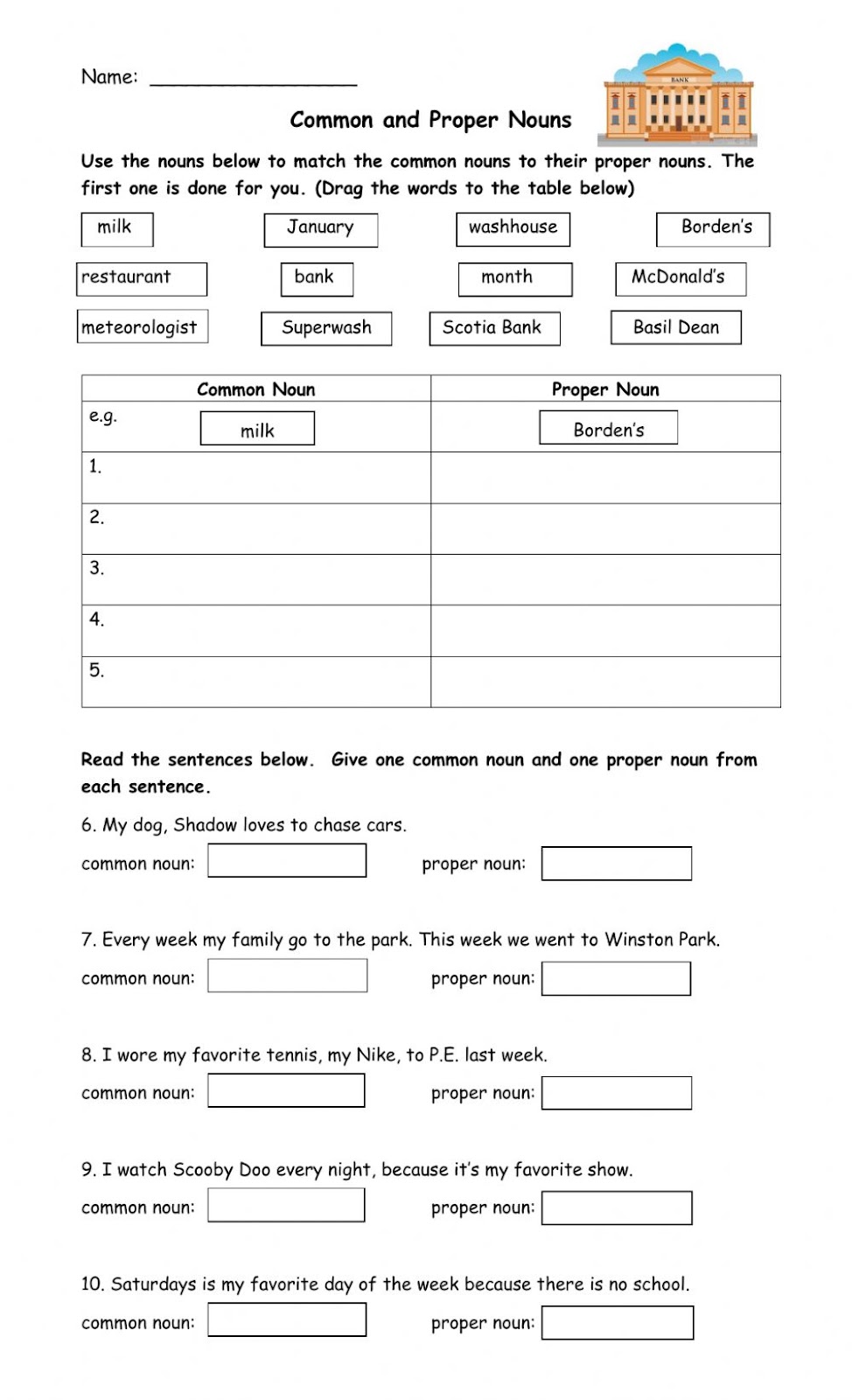 common noun types usage examples exercises leverage edu
