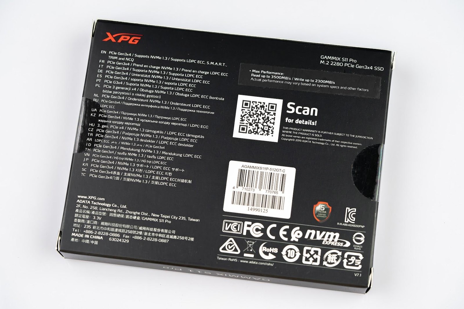 Xpg gammix s11 hot sale pro 512gb