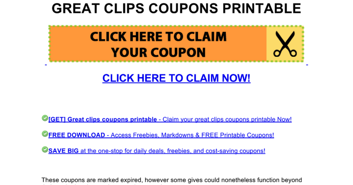 great clips coupons printable Google Docs