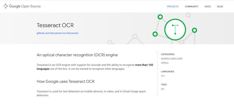 Tesseract OCR