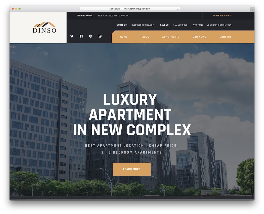 alquiler de vacaciones dinso tema de wordpress