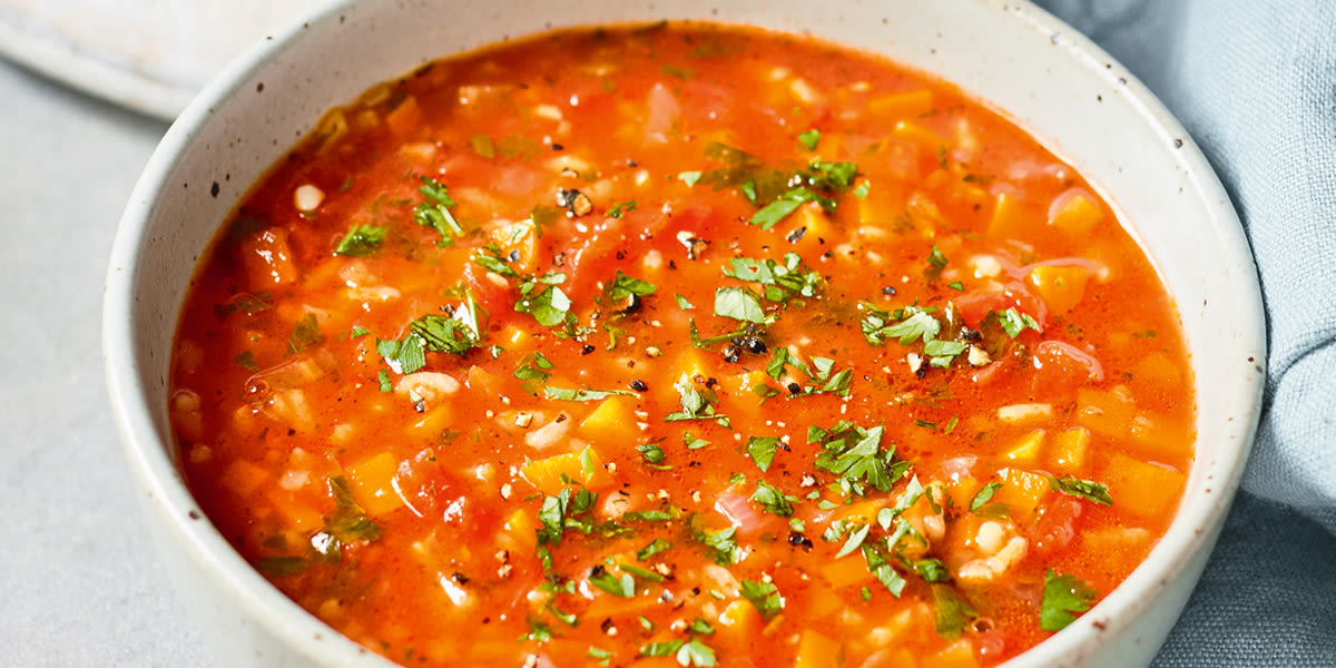 vegan tomato and rice soup 