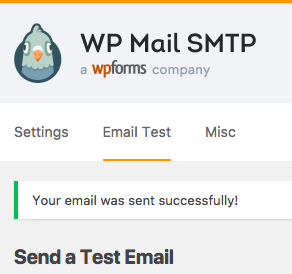 El correo electrónico de prueba de WP Mail SMTP se envió correctamente