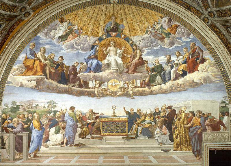Dispute of the Eucharist with saints in heaven