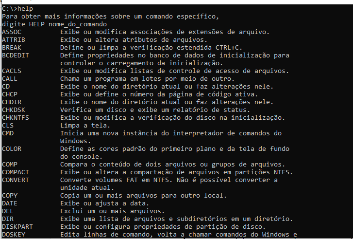 Aprendendo a localizar e abrir arquivos utilizando o Prompt de Comando