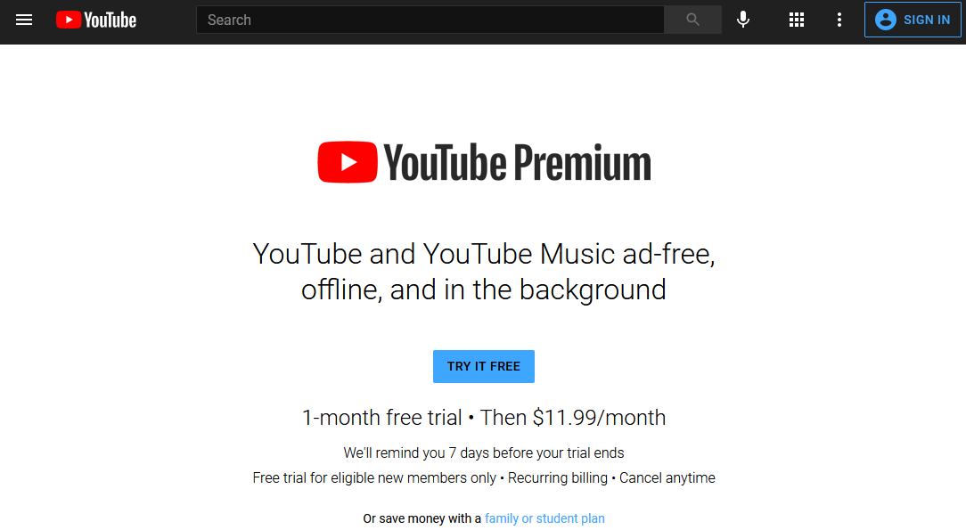 YouTube’s Flat-Rate SaaS Pricing Model