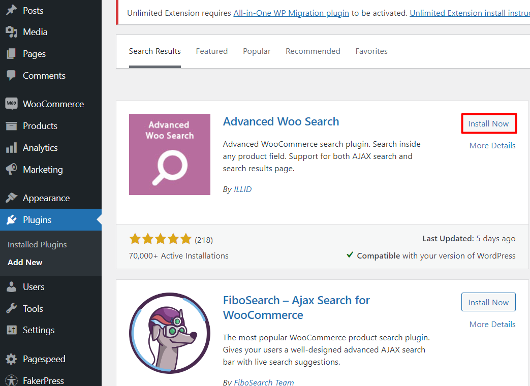 Custom Product search plugin