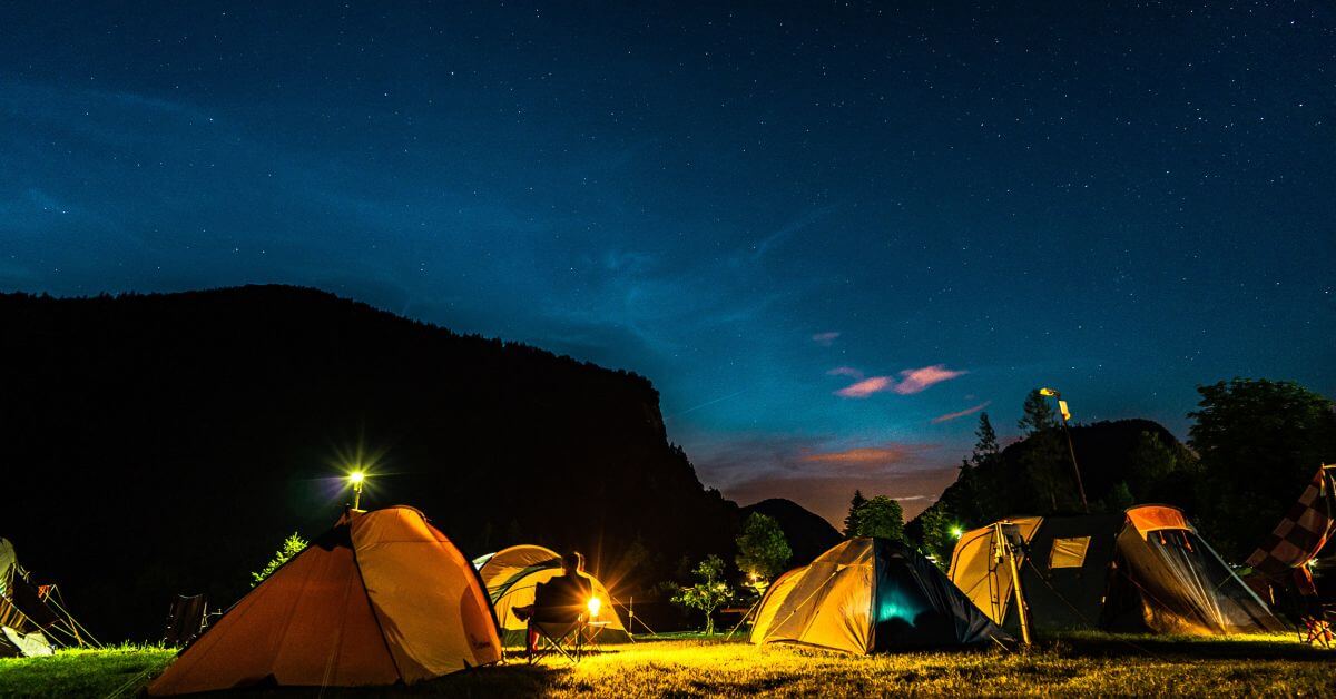 Camping tents and lights for summer gift