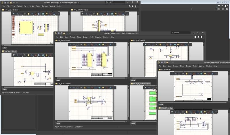 Screen capture of Altium Designer schematic capture tool
