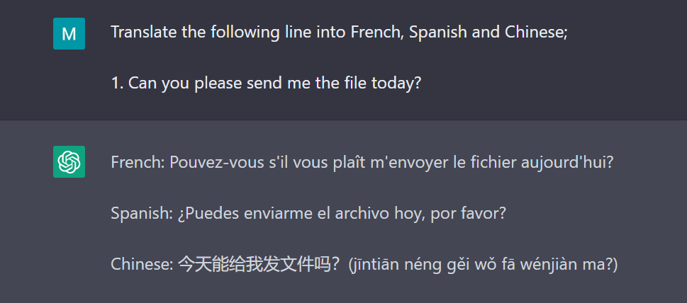Traducción de idiomas 
