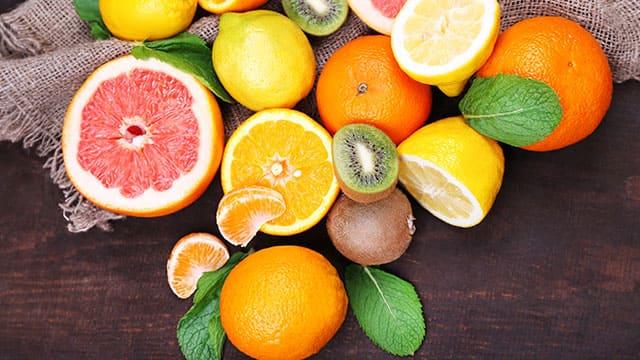 A picture containing indoor, citrus, fruit, oranges

Description automatically generated