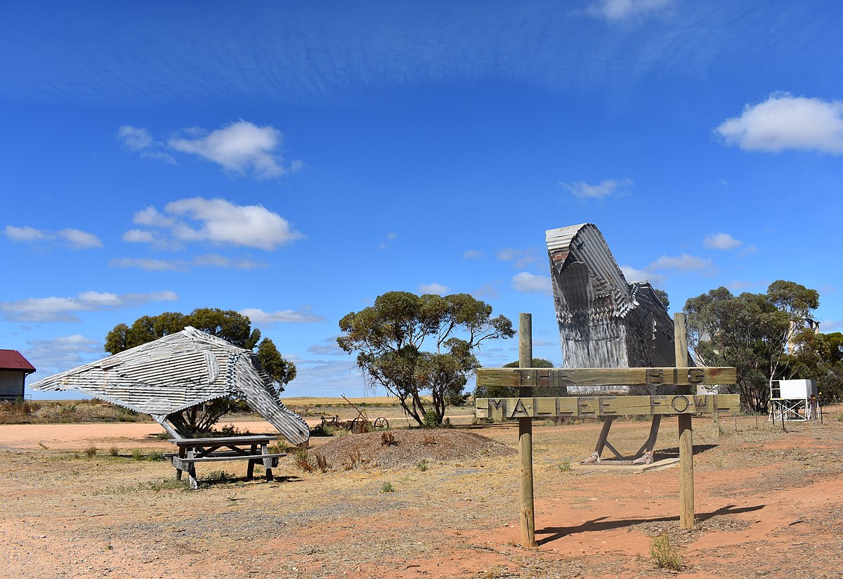 Scuplture of the big Mallee Fowl