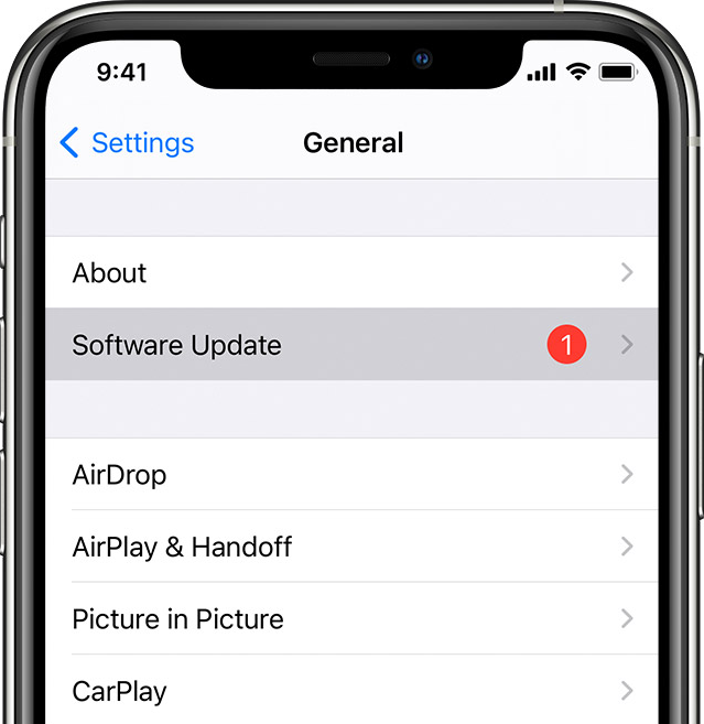 update to the latest ios version