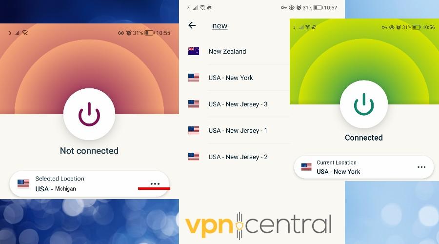 expressvpn server locations usa and new zealand