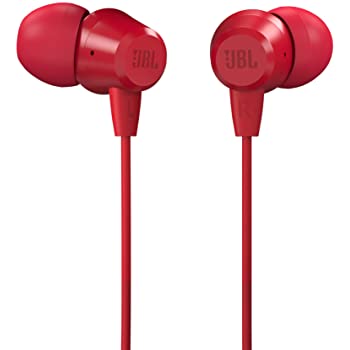 JBL C50HI in-Ear Headphones with Mic (Red)