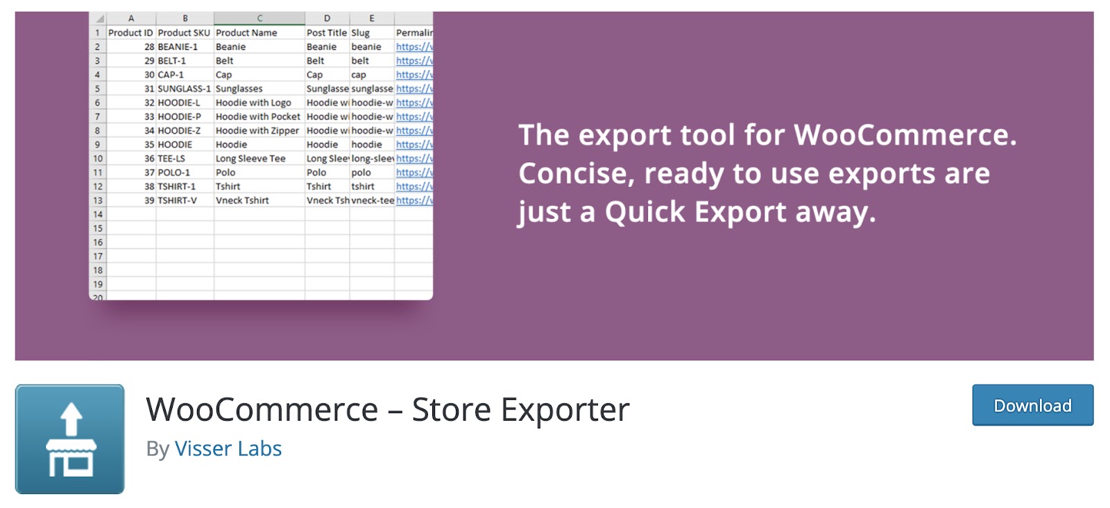 Woocommerce Product Export Excel - Store Exporter