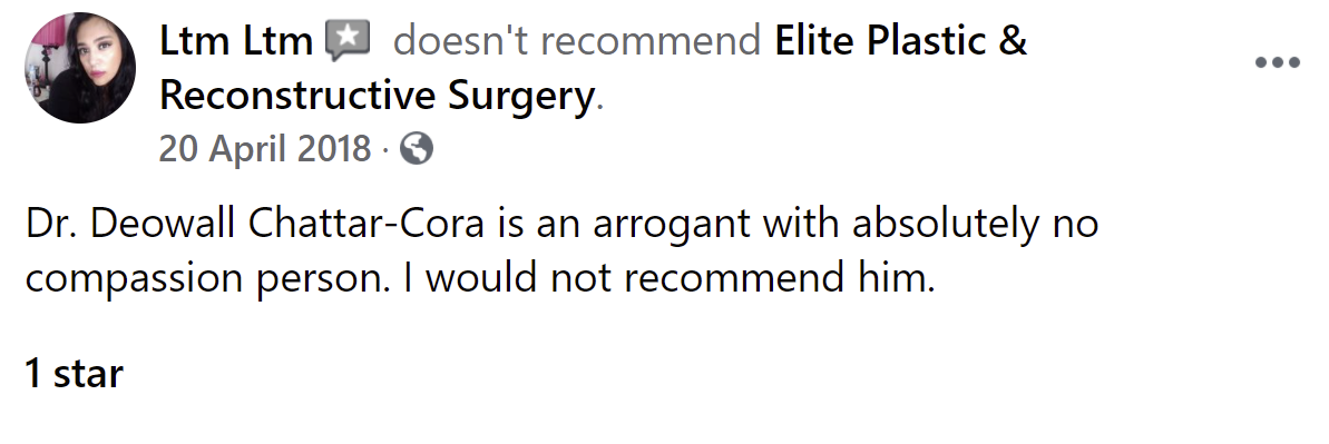 Elite Plastic and Reconstructive Surgery review