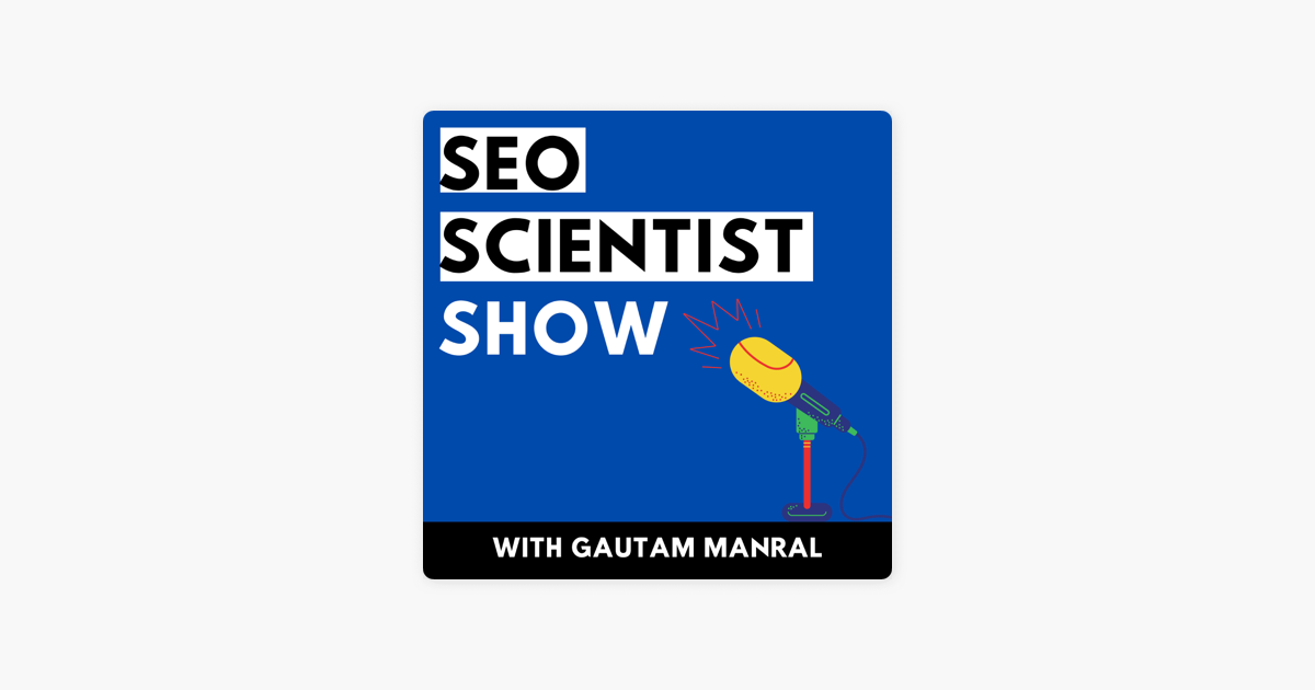 drawing of a Microphone. Overlay text "SEO Scientists Show".