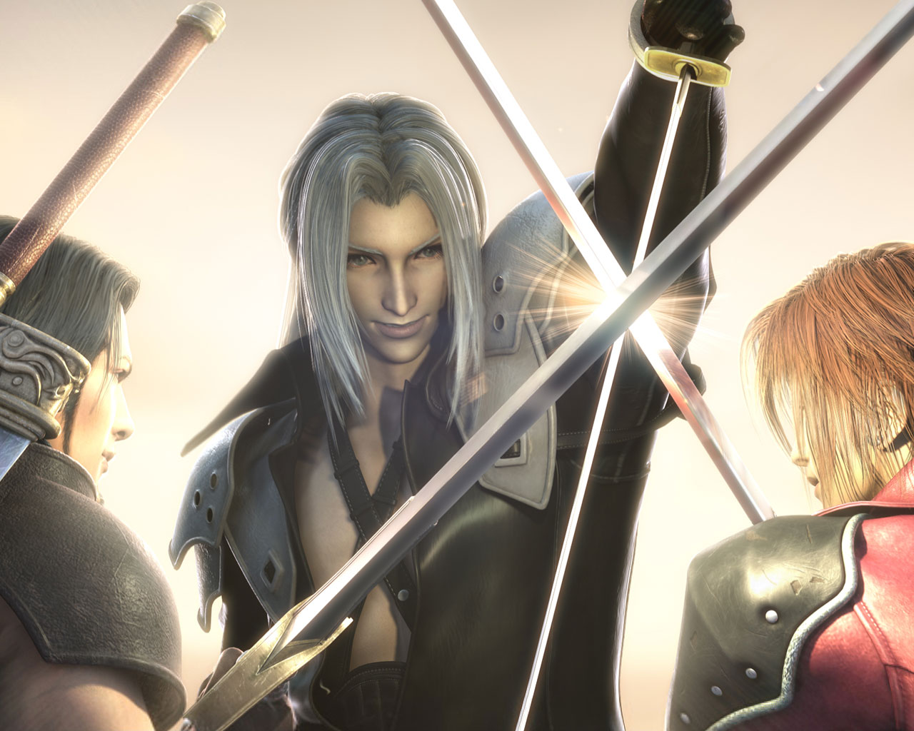 Image result for sephiroth vs zack