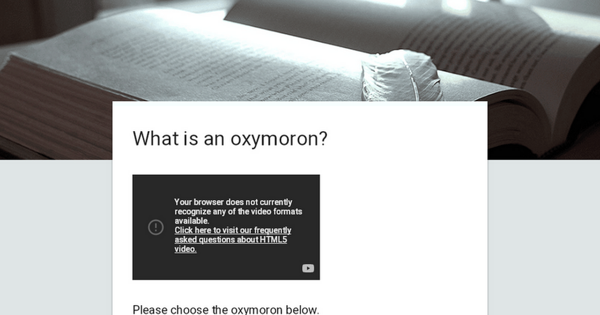 What is an oxymoron?