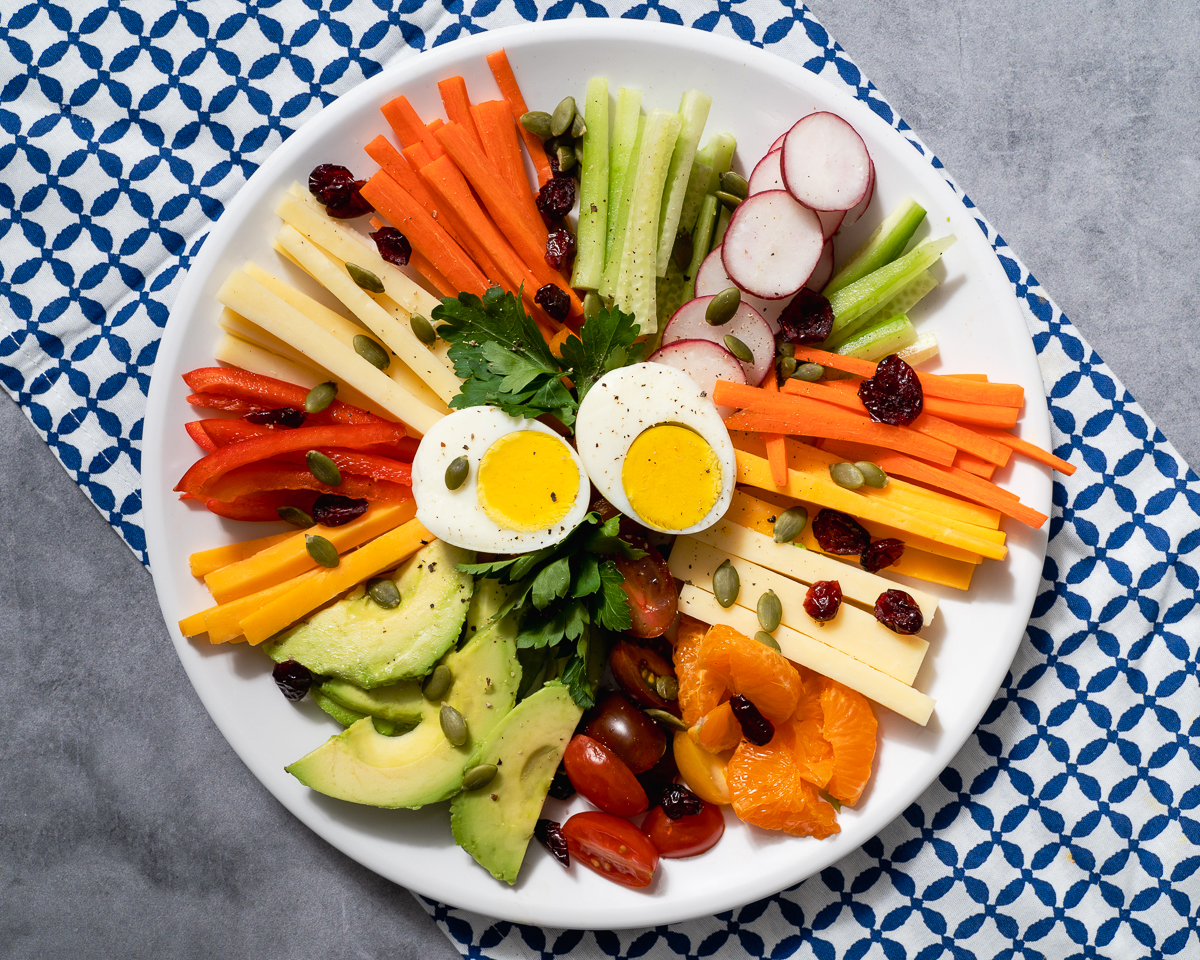 julienne salad assembled on a plate