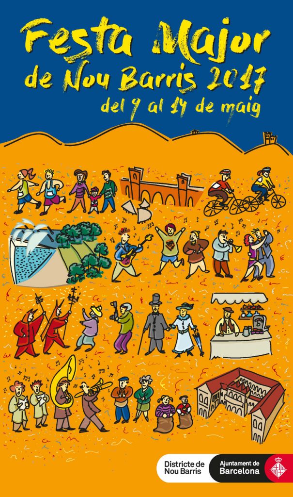 Resultat d'imatges de cartell festa major nou barris 2017