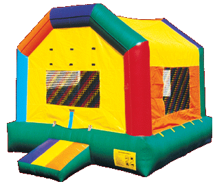 Add new meaning to the term "House Party" with the Fun House Bounce House!  At 15' x 15' and 13' tall, it's quite roomy. 