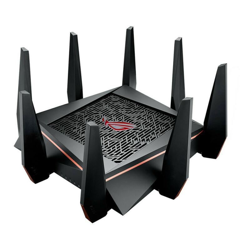 Asus ROG Rapture GT-AC5300 router with lots of antennas