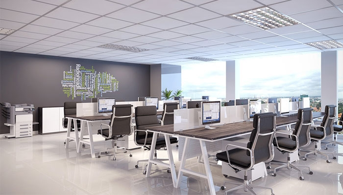 Nội thất hiện đại đem lại sự chuyên nghiệp, sang trọng
