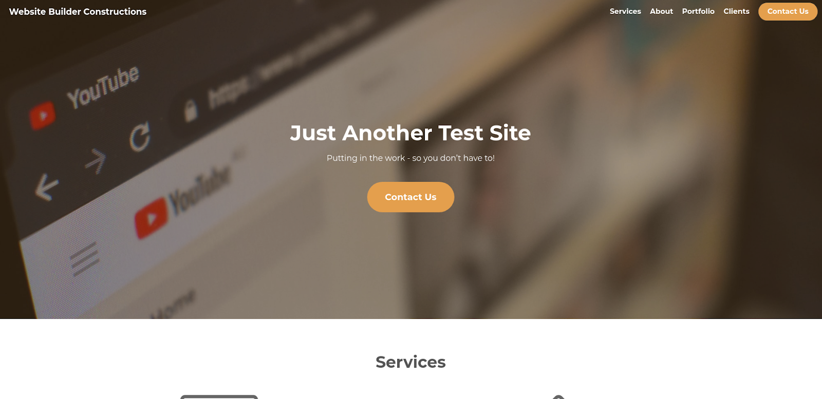 strikingly website creator test site